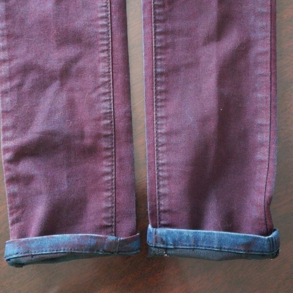 Decree Denim Skinny Jeans Maroon Wash sz 1 Low Rise NWOT - Picture 7 of 8